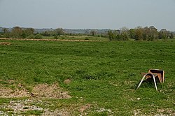 Blick über Felder in Ballard in Richtung Lough Owel