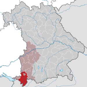 Li position de Subdistrict Oberallgäu in Bavaria