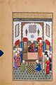 Відтворення шатранджа в перській мініатюрі з Баяснгхорі Шахнаме, зроблено 1430 року