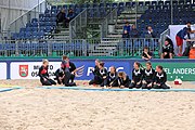 Deutsch: Beachhandball Europameisterschaften 2019 (Beach handball Euro); Tag 3: 4. Juli 2019 – Frauen, Hauptrunde Gruppe II, Deutschland-Spanien 1:2 (18:24, 24:14, 8:9) English: Beach handball Euro; Day 3: 4 July 2019 – Women Main Round Group II – Germany-Spain 1:2 (18:24, 24:14, 8:9)