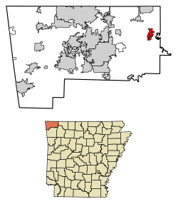 موقعیت لاست بریج ویلج، آرکانزاس در نقشه