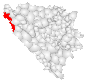 Poziția localității Bihać