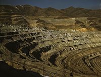 Měděný důl, Bingham Canyon, Utah, 1942