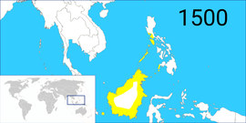 Положај Брунејске империје на мапи Брунеја