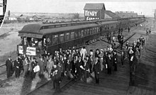 Businessmen from the Seattle Chamber of Commerce visiting Kennewick in 1908.