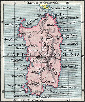 Teil einer alten Karte Italiens