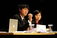 Delegates debating