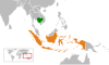 Location map for Cambodia and Indonesia.