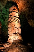 Closeup van stalagmieten