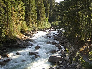 Cayoosh Creek river in Canada