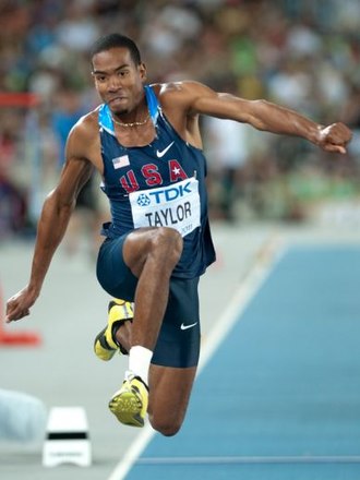 American Christian Taylor beat the defending champion Phillips Idowu. Christian Taylor Daegu 2011.jpg