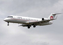 Eine Bombardier CRJ200 der Cimber Sterling, noch in Cimber Air-Lackierung