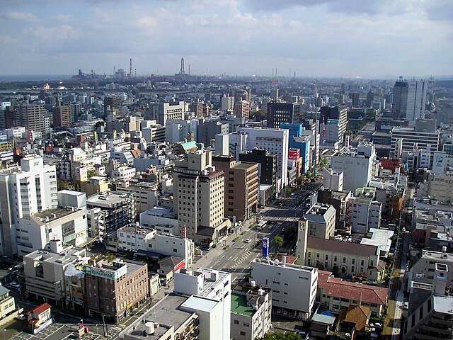 Vista do centro de Ōita