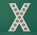 Close up of letter "X".