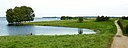 ☎∈ View of the north shore of Rutland Water from Hambleton Peninsula.