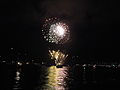 The 2011 firework display marking the end of Cowes Week 2011. The photographs were taken from the eastern-most point of Princes Green.