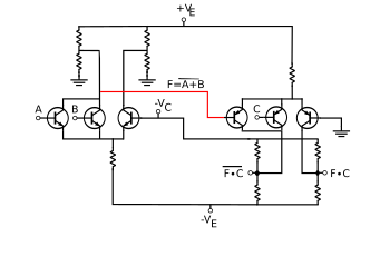 Yourke's current switch (around 1955) CurrentSwitchLogic.svg