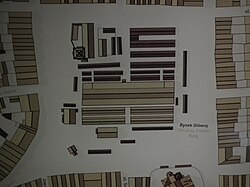 Rozkład kramów na rynku krakowskim (plan z Muzeum Historycznego Miasta Krakowa)