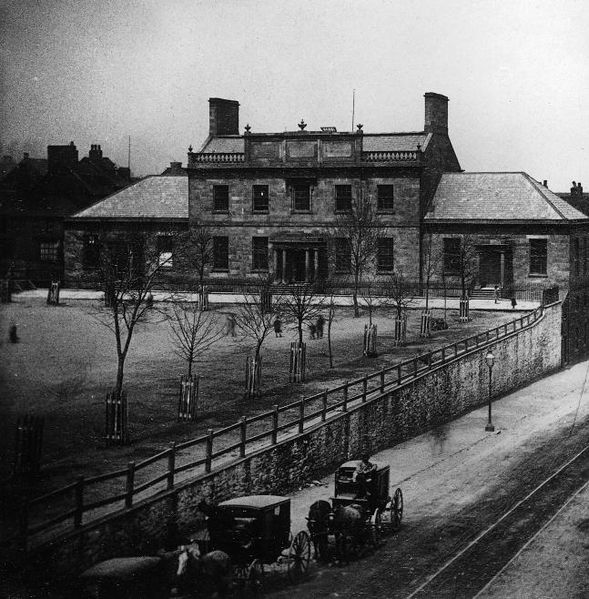 The original Dalhousie College building in 1871. The university was situated at the Grand Parade until it moved in 1886.