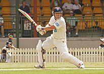 Warner playing for New South Wales in 2008. David Warner batting.jpg