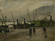 Vincent van Gogh: Kai in Antwerpen mit Schiffen (1885)