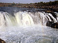 This is a picture of Dhuandhar (meaning smoke-filled) waterfalls, situated at Bhedaghat, Jabalpur, Madhya Pradesh, India.