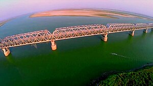 Panoramic view of Digha Sonpur bridge