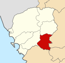 Расположение Моро в провинции Санта