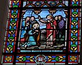 Église paroissiale Saint-Pierre : vitrail n° 11 (détail): donation des clefs du Paradis à saint Pierre.