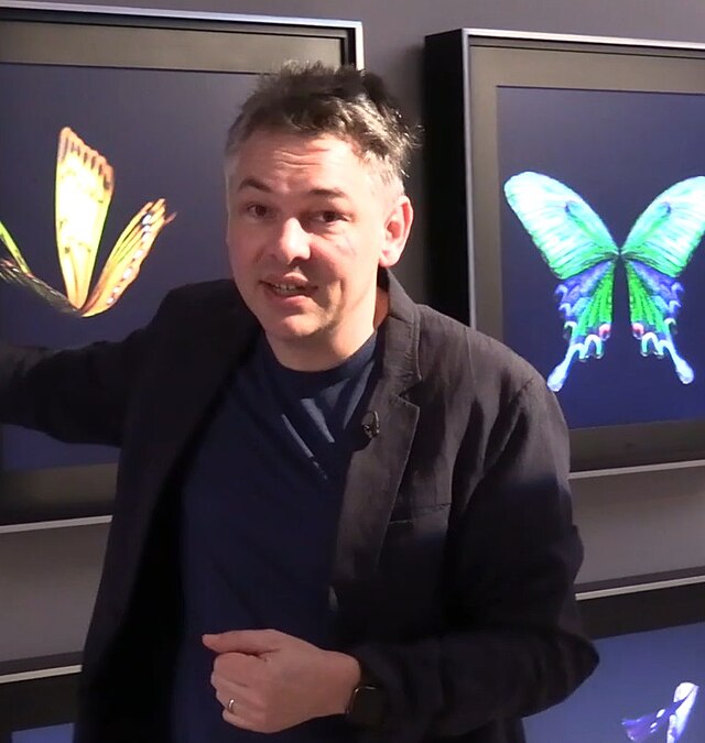 User interacting with the 3D model of the Butterfly displayed as