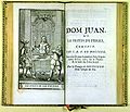 Gravure illustrant Dom Juan ou le Festin de pierre de Molière publié en 1682.