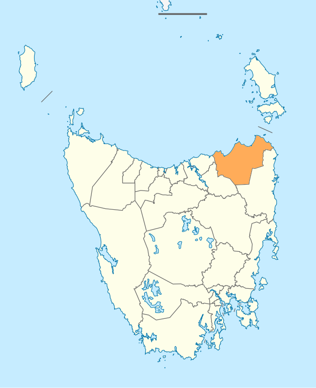 Map showing Dorset LGA in Tasmania