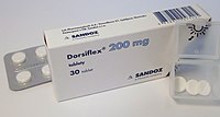 Čeština: Dorsiflex, hromadně vyráběný léčivý přípravek, 1 tableta obsahuje 200 mg mefenoxalu. Výrobce Sandoz. English: Dorsiflex, proprietary medicinal product, 1 tablet contains 200 mg of mephenoxal. Manufacturer Sandoz.