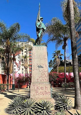 <i>The Doughboy</i> (Los Angeles) Monument in Los Angeles, California, U.S.