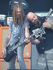 Windstein (right) and Rex Brown performing with Down in 2009