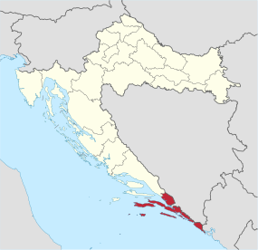 Localisation de Raguse en Croatie