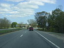 Route 4 approaching its southern terminus at US 1 in North Kingstown