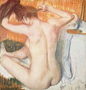 Painting of a woman's back by Edgar Degas. Edgar Germain Hilaire Degas 029.jpg