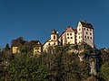 * Nomination Egloffstein castle near Forchheim --Ermell 14:28, 17 September 2015 (UTC) At least 4 dust spots, and it is a bit dark Poco a poco 17:35, 17 September 2015 (UTC) * Promotion  Support Good quality. Please inform here that you have corrected the issues. --C messier 08:20, 25 September 2015 (UTC)