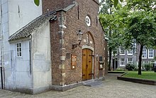 Original chapel door (now entrance to the English Reformed Church, Amsterdam) Ekerk2.jpg