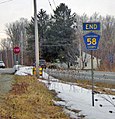 County Route 58/New York State Route 430 in Hartfield. Southern terminus of CR 58.