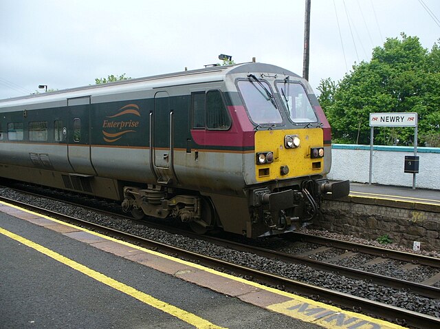 Enterprise train arrives at Newry