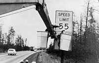 The U.S. maximum for the next 13 years Erecting 55 mph speed limit.jpg