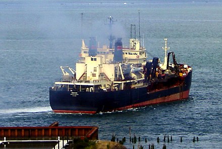 The Essayons, one of three Army Corps of Engineers dredgers tasked with ongoing maintenance of the Columbia's shipping channel, began service in 1983.[104]