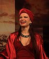 Evelina Bledans, a Russia actress wearing a turban in 2010 for a role