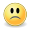 Sad smiley, as an emoticon :(