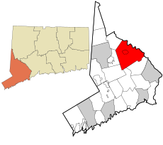 Newtown's location within Fairfield County and Connecticut