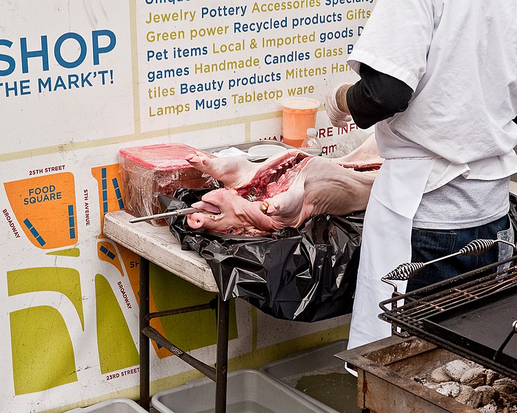 File:Fatty Crab-Cabrito Kiosk at Manhattan's Madison Square Market, New York, NY (4068095028).jpg