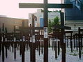 cross for Wall victim Peter Fechter at the unofficial memorial for victims of the Wall near Checkpoint Charlie (removed)