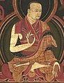 First Sangye Nyenpa (teacher of the Eighth Karmapa, Mikyo Dorje), art dates to 1570's or 1580's, Eighth Karmapa, Mikyo Dorje (1507-1554) and his teacher the First Sangye Nyenpa (cropped).jpg
